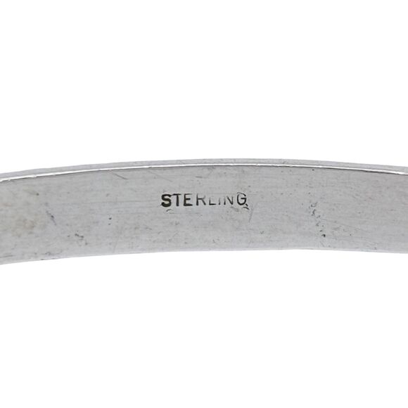 Vintage Paige Sterling Silver 925 5mm Notched Bangle Bracelet 7.75" - Picture 4 of 8